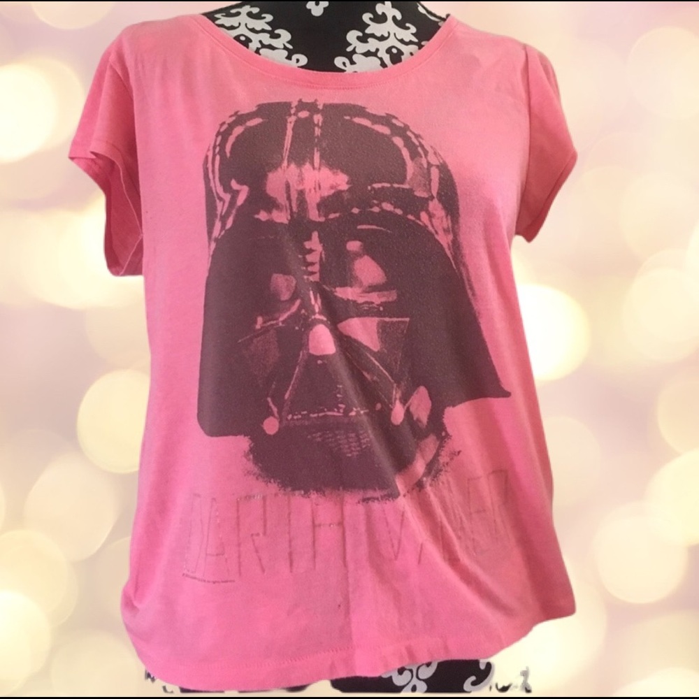 H&M Star Wars Darth Vader Pink Graphic Tee | Vintage Retro | Size 6